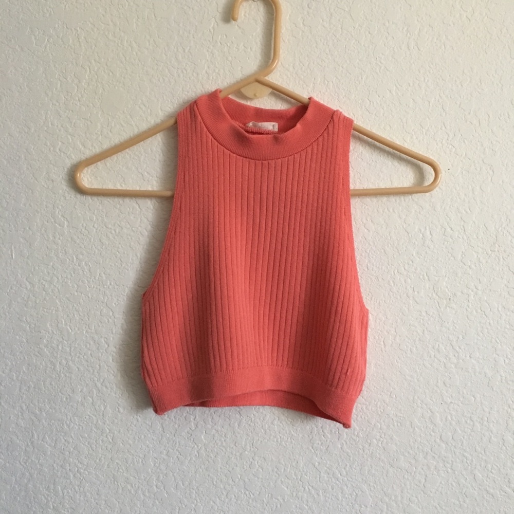 Ribbed Halter Crop Top